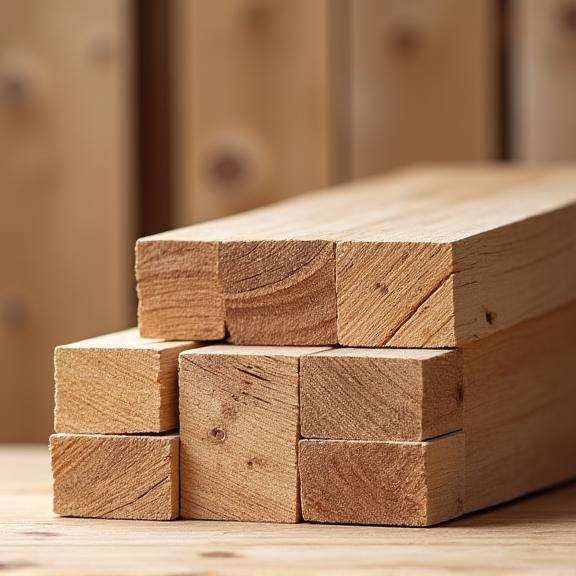 가지런히 쌓여있는 최상급의 윤리적으로 공급된 원목