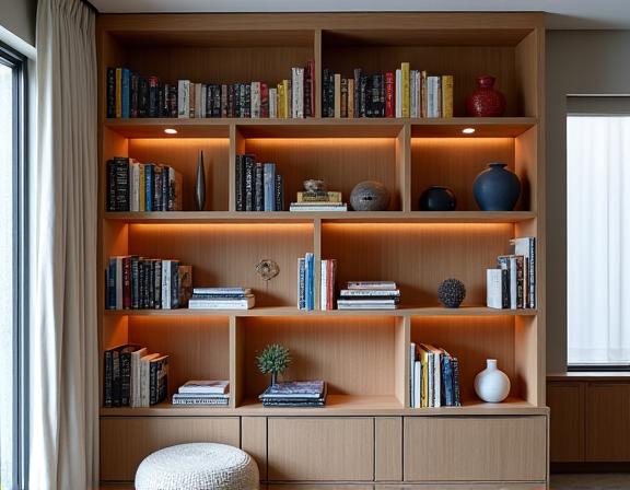 독특한 디자인의 맞춤형 책장